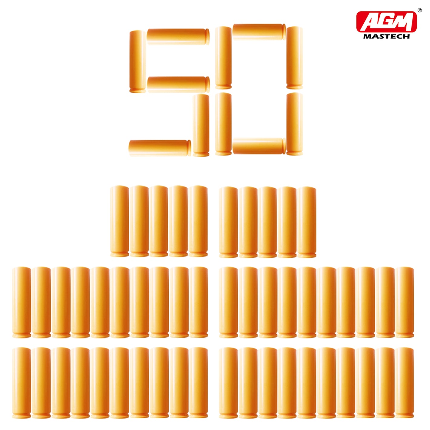 Toy sniper bullets, toy rifle, plastic shells 50 PCS.