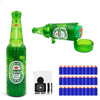 Drink Bottle Toy Gun with Foam Dart Bullets, Toy Foam Blaster Guns for Boy & Girl, Soda Blaster Guns Shooting Model, Christmas Halloween Birthday Gifts for Adults - Green