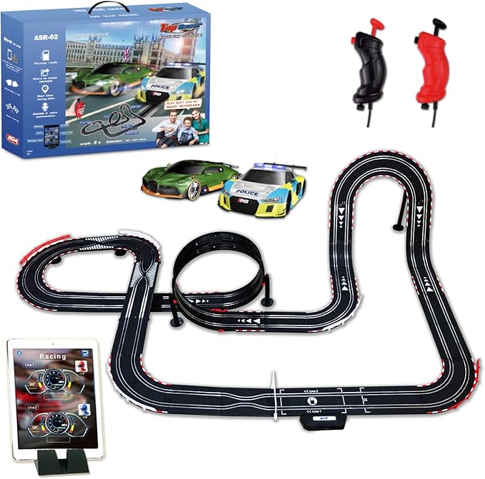 Slot car Set with Racing Assistant APP No.ASR-02 1:43 Scale