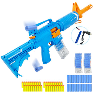 Classic M16 rifle, toy electric gun, with two shooting modes—electric and manual. Comes with 2 magazines, 40 suction dart soft bullets, and 20 shells. Perfect for children's birthday gifts and Christmas gifts.