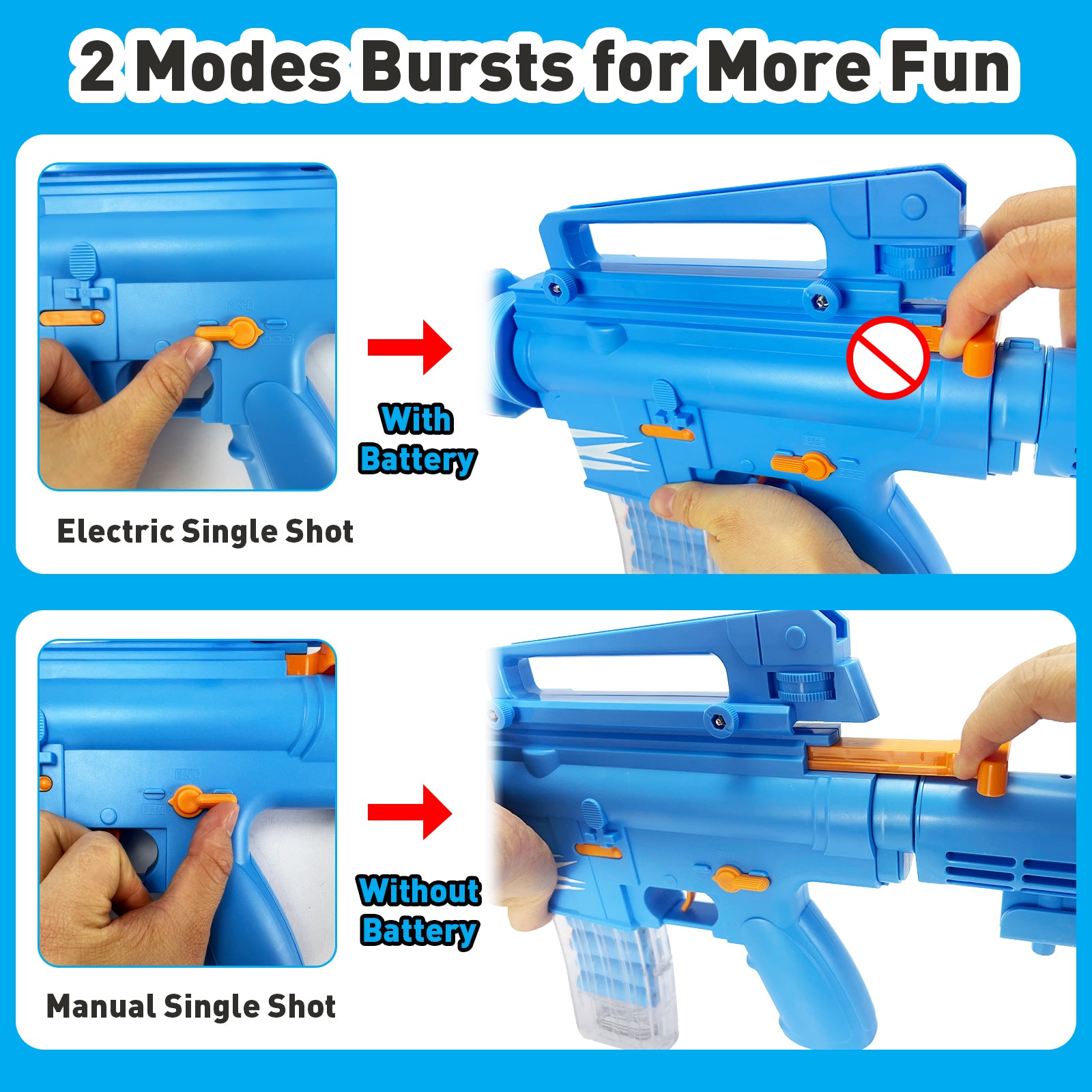 Cost-effective M16 toy electric rifle - Electric and manual