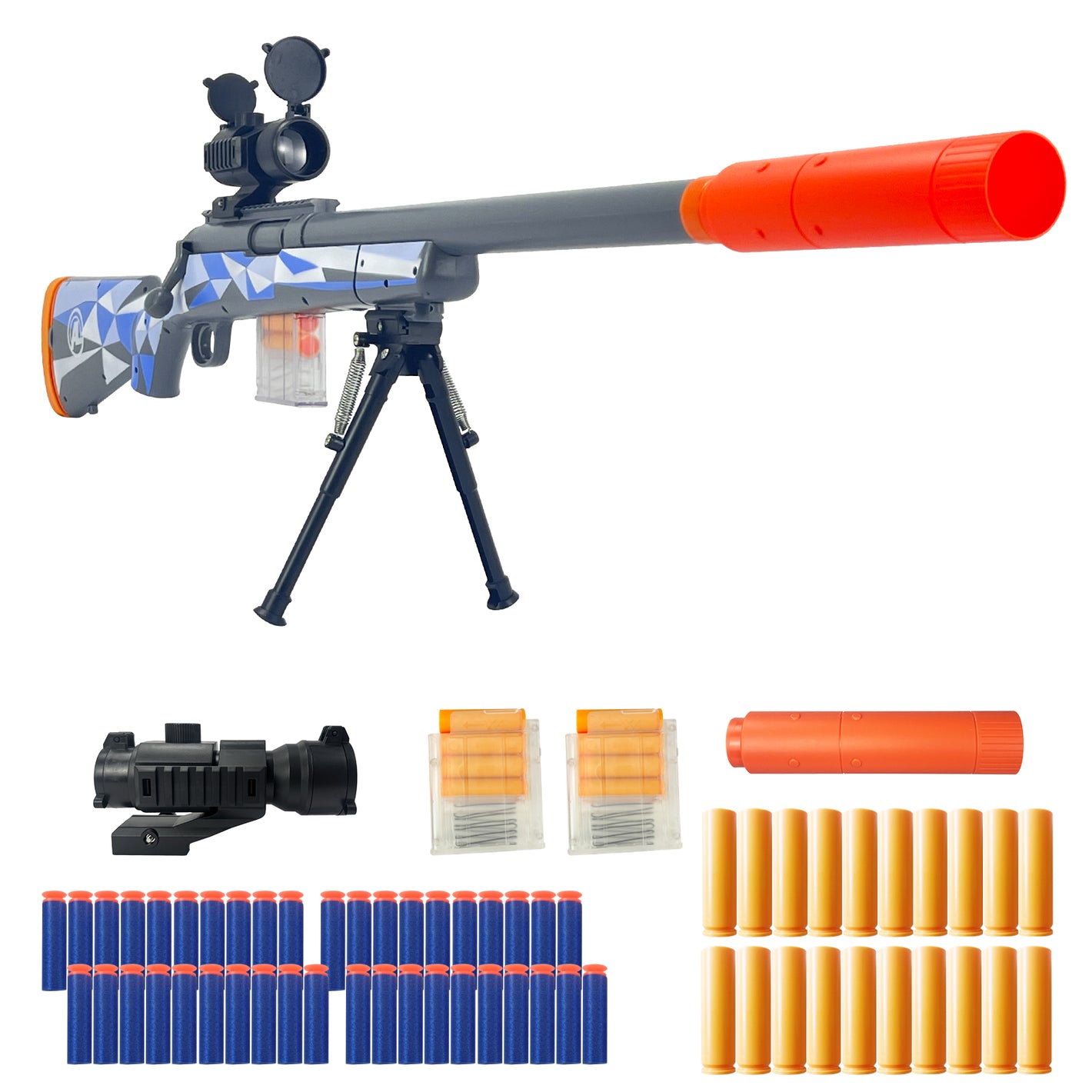 M24 Tactical Toy Gun - Features realistic design and safe soft bullets for endless fun and excitement! Birthday gift, children's gift, Christmas, outdoor game toys.