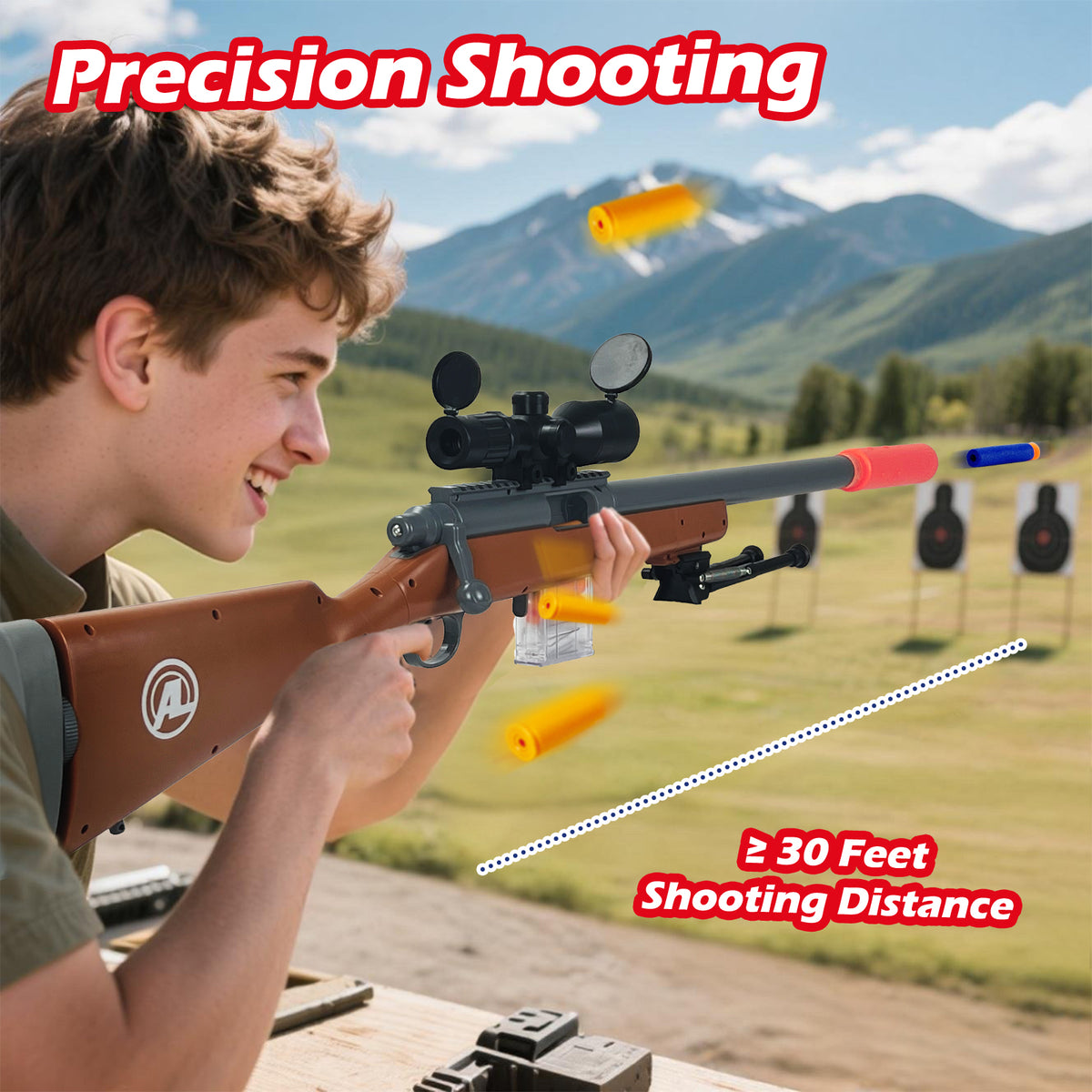 Realistic Riffle Toy M24 Tactical Sniper Rifle Toy – Realistic Foam Dart Blaster for Backya