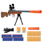 Wood grain toy gun with scope and accessories toy sniper rifle