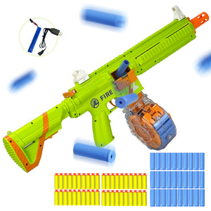 Semi-Automatic Toy Gun with Rechargeable Battery, 22-Round Magazine, and Shell Ejection Feature